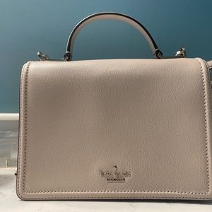 Kate Spade 2way Handbag Ladies Beige Leather Satchel Crossbody
